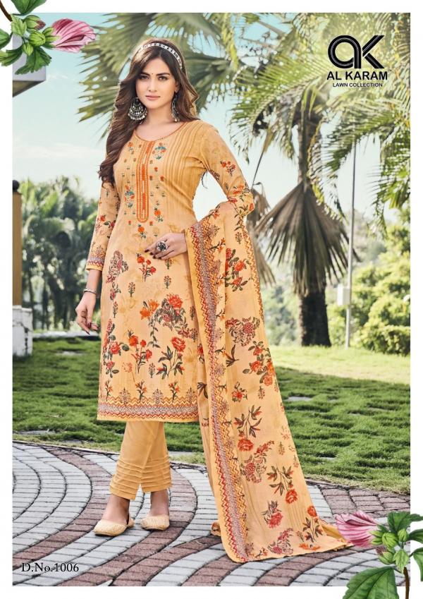 Al Karam Gulfam Vol-1 Cotton Embroidered Dress Material Collection